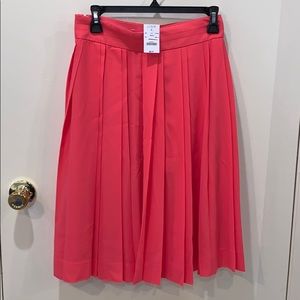 J. Crew Pleated Skirt Coral